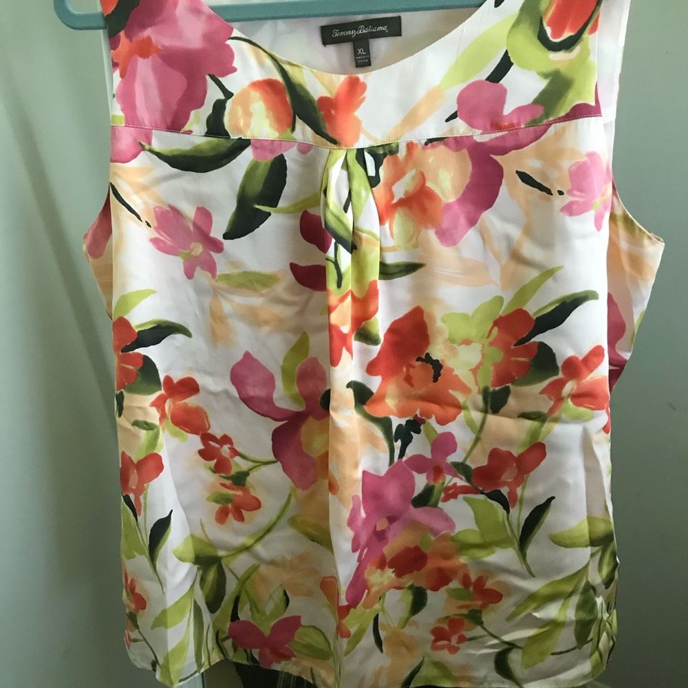 Tommy Bahama Silk Blouse Shell Top XL
